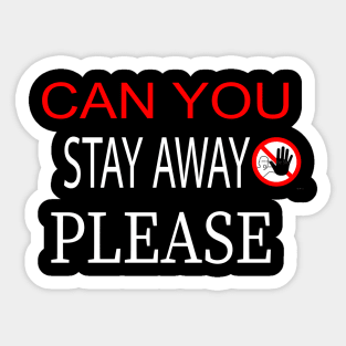 CAN YOU STAY AWAY PLEASE Mask, Funny Face Mask Cover Sticker